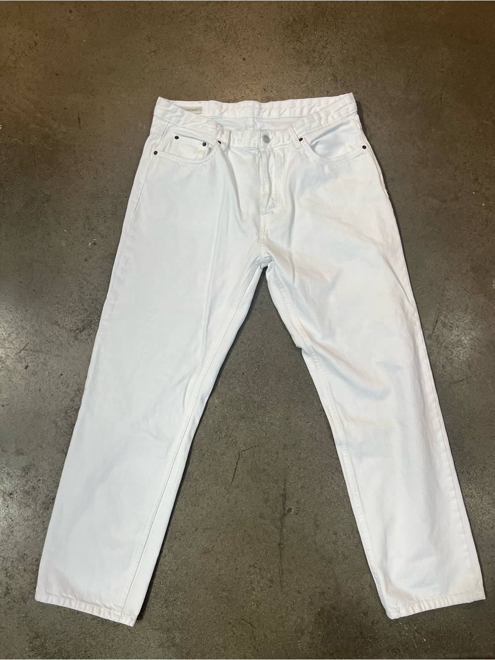 Two Pairs - Zara Men’s White Skinny Jeans with Knee Distress & Straight Leg